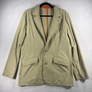 Stio Mens 40 Tan Performace Unstructured Blazer Sport Coat Jacket Lightweight